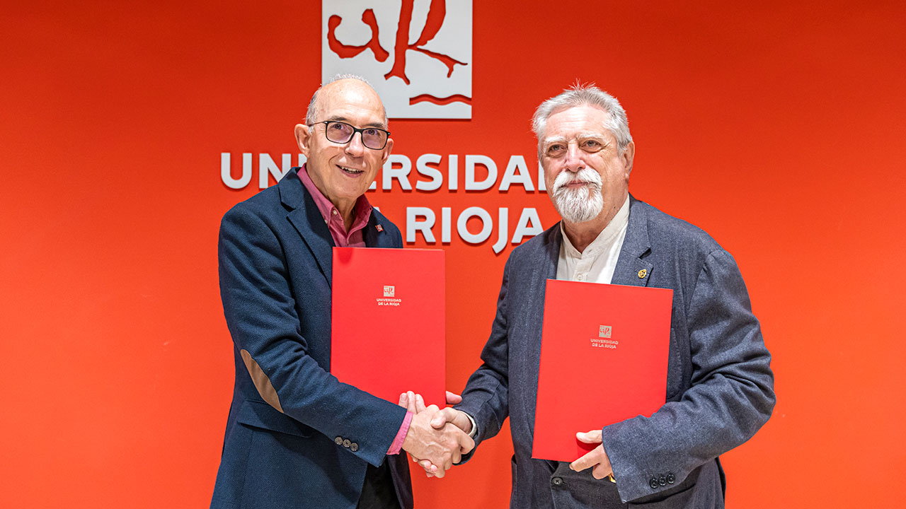 El rector Juan Carlos Ayala y el presidente-delegado del COIIAR, Manuel Celso Juárez Castelló